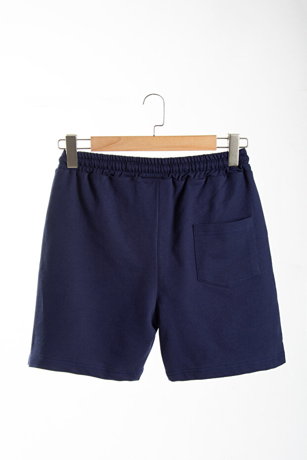2'li Erkek Lacivert - Beyaz Basic Regular Fit Şort & Bermuda - 7
