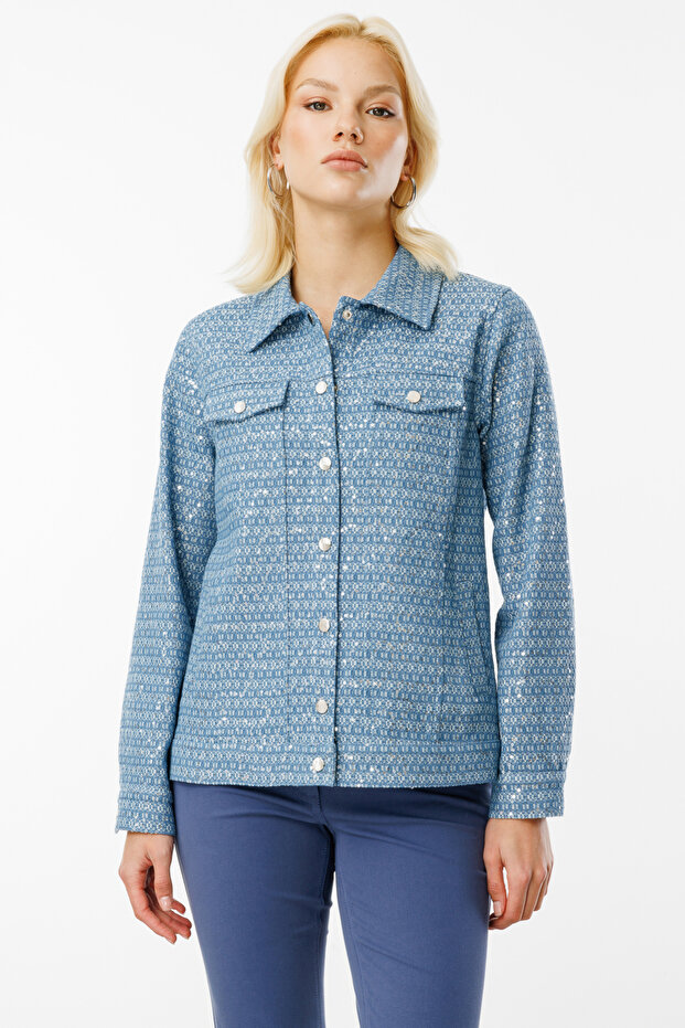 Kendinden Desenli Pullu Mont Blue 06030 - 2