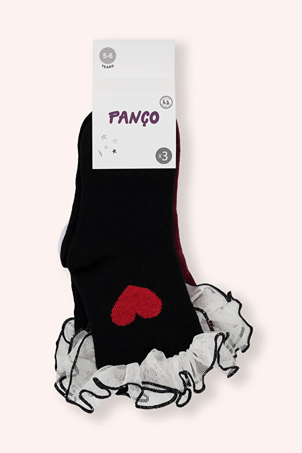 Kız Çocuk Dantelli Çorap Seti - 2