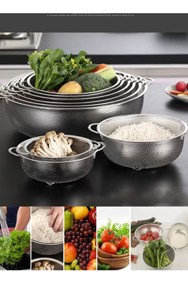 Set of 6 strainers in different sizes - 2