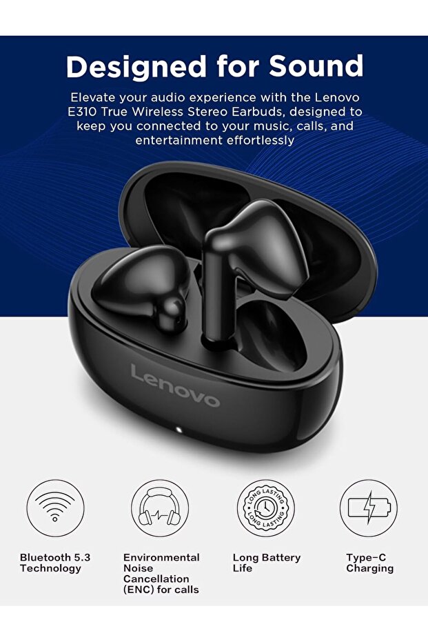 E310 True Wireless Stereo Earbuds standalone - Black - 7