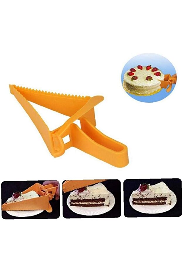 قطاعة كيك شرائح قابلة للتعديل، قطاعة كيك مثلثة بلاستيكية - 2