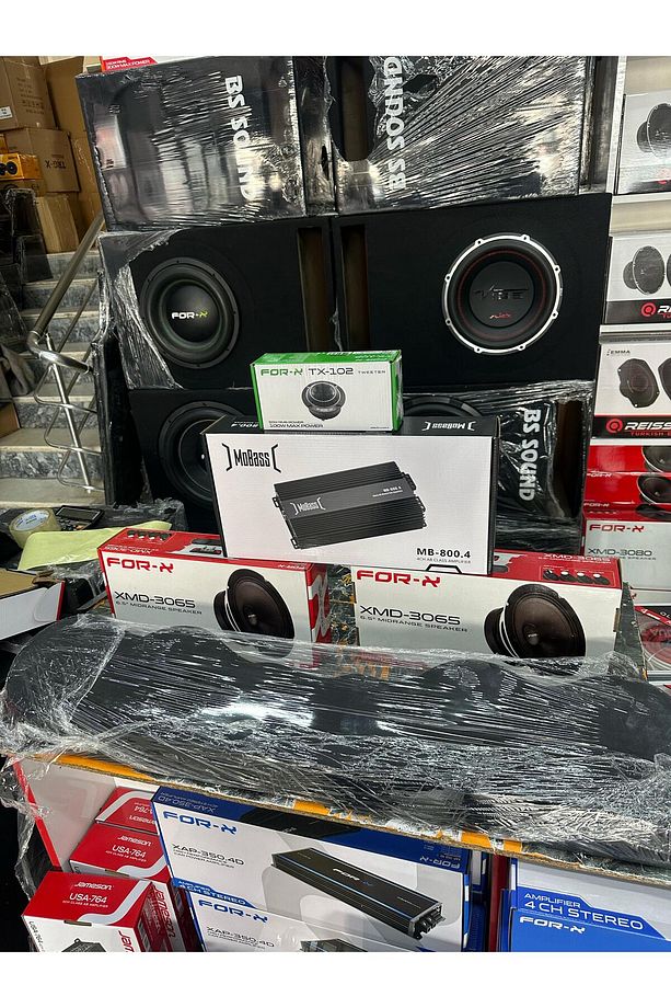 4 adet 16 cm mıdrange 2 adet 10 cm dom twetter mpbass 4 kanal amfi üniversal pandizot - 3