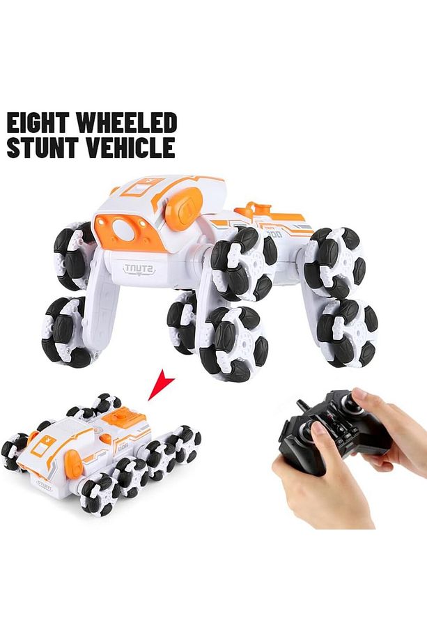 Rc 8 Teker Duman Atan Robot Köpek Akrobat Araba Uzaktan Kumandalı Full Fonksiyon - 6