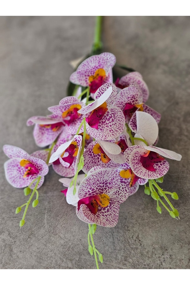 45 cm Artificial Wet Purple Orchid Decoration White Orchid Bunch