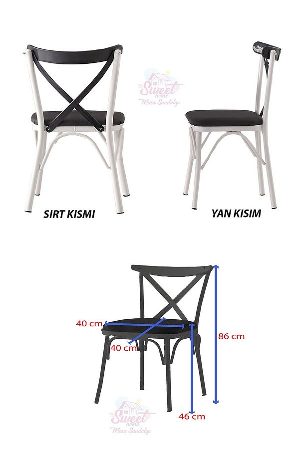 Yanlardan Açılır Yakamoz Dişbudak  Masa Topkapı Ayak 4 Ad Çapraz Sandalye 1 Ad Çapraz Bench Sandalye - 8