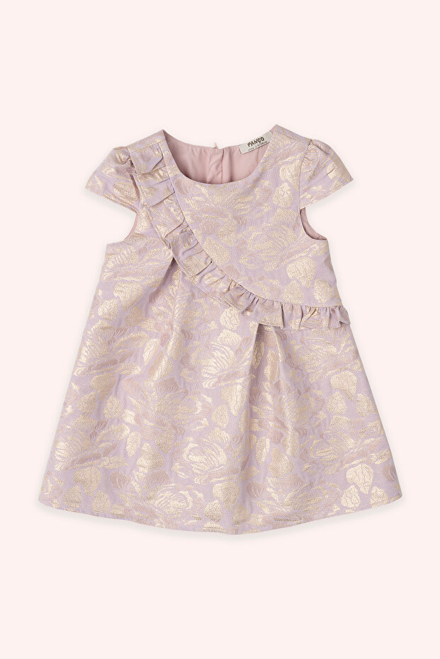 Girl's Ruffle Detailed Lilac Evening Dress