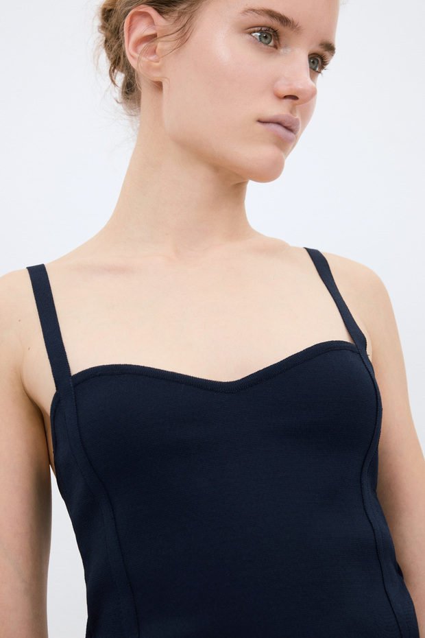 Askılı Triko Bluz - 3