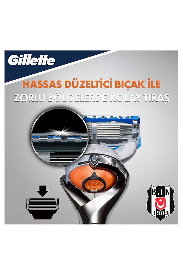 Fusion Proglide Makine + 4'lü Yedek Bıçak Beşiktaş Özel Seri - 7