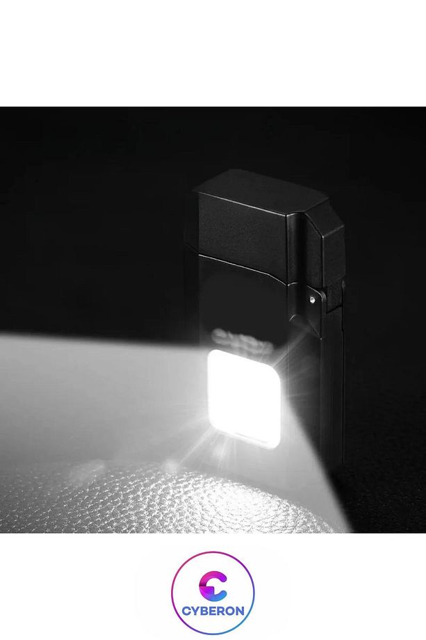 Sİyah Gazsız Rezistanslı Elektrikli Usb Şarjlı Çakmak Mini Cob El Fenerli 2 ın 1 Mini Projektörlü - 6