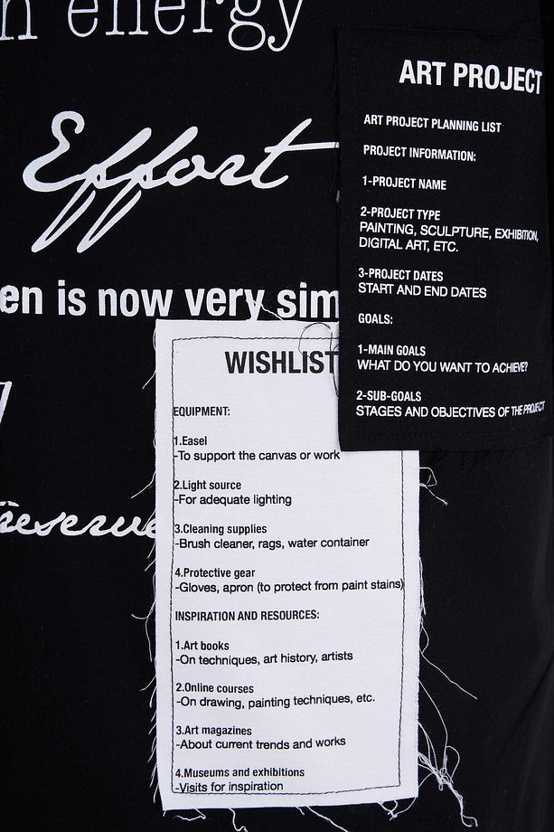 Erkek Printed And Patched Siyah Gömlek - 3