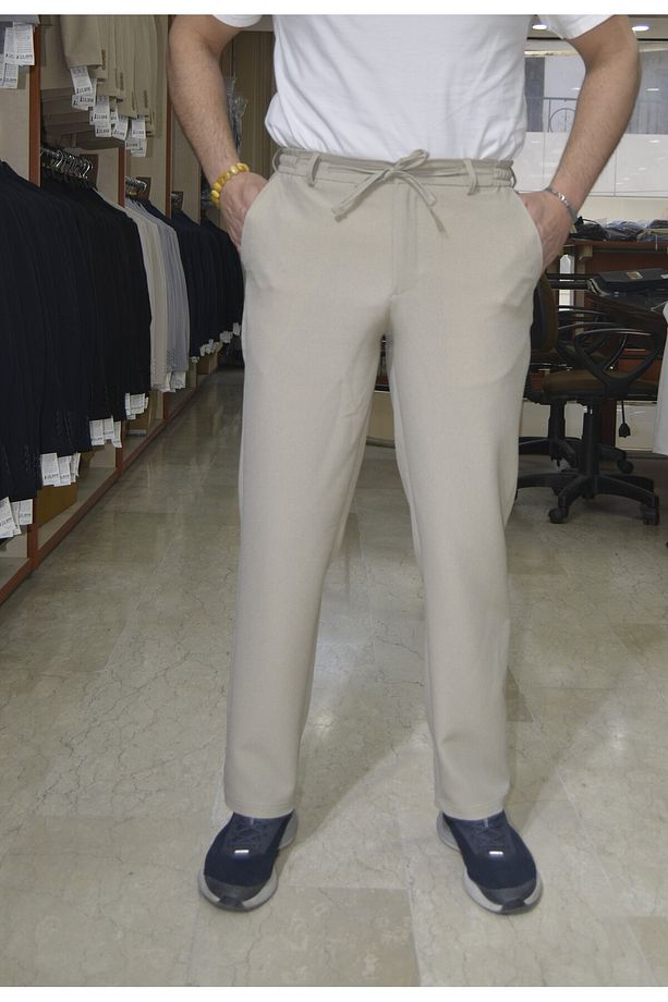 Manjogger Gofre Jogger Pantolon Bej - 4