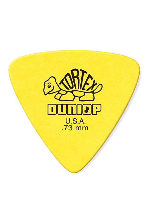 Jim Dunlop 431P.73 Tortex Triangle Yellow 6'lı Paket Pena (0.73 mm) - 2