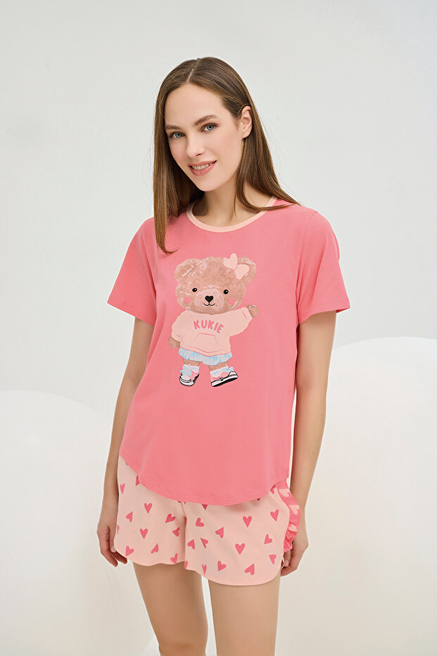 16396 KADIN BASKILI ŞORT TAKIM - 2