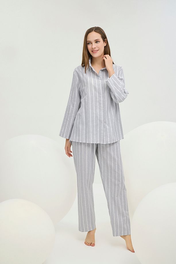 16446 KADIN GÖMLEK ŞORT PANTOLON 3 LÜ TAKIM - 3