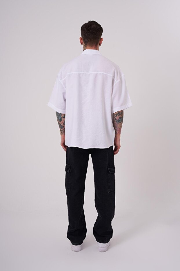 Erkek Basic Ekru Gömlek - 4