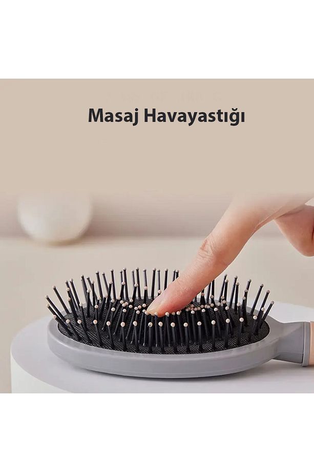 Kıvırcık Saçlar Için Kompakt Tarak Masajlı Islak / Kuru Taranabilir Pürüzsüz Şekillendirme Tarağı - 6