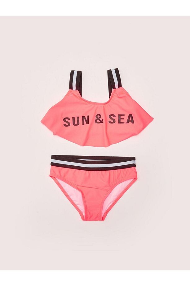 Mercan Volanlı Kız Çocuk Bikini Takım DB200790BT - 1