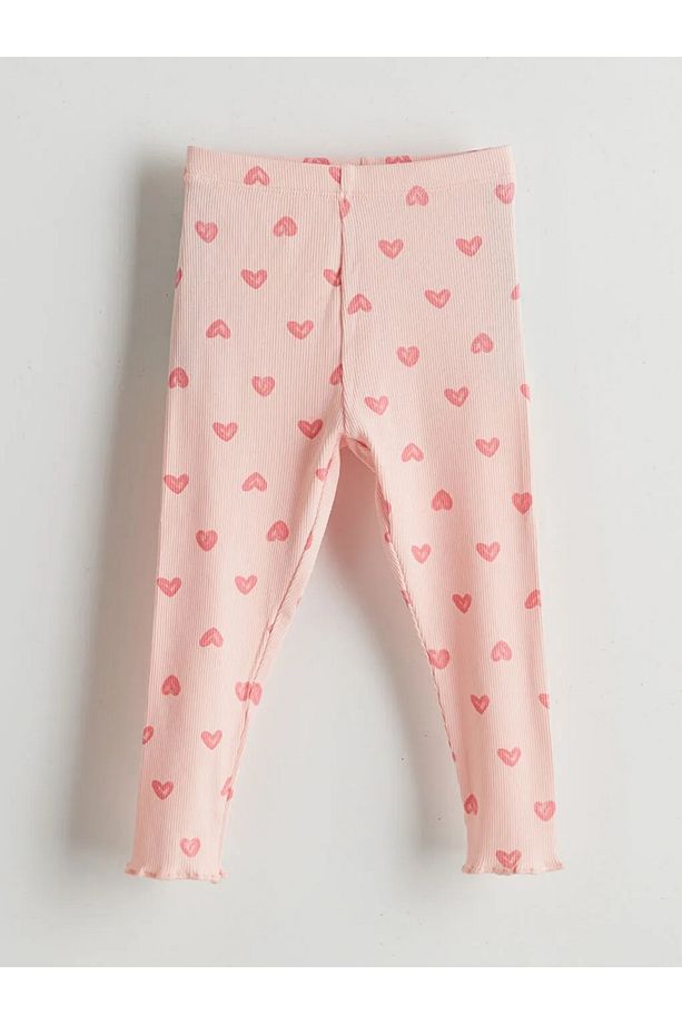 LCW baby Pembe Kalp Baskılı Kız Bebek Pijama Takımı - 3
