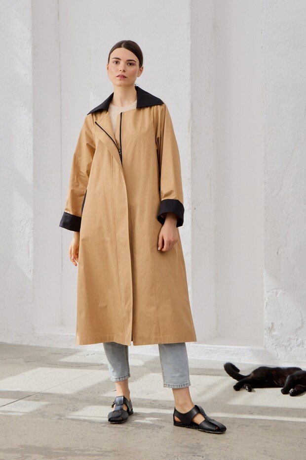 Special Trençkot Siyah-camel - 2
