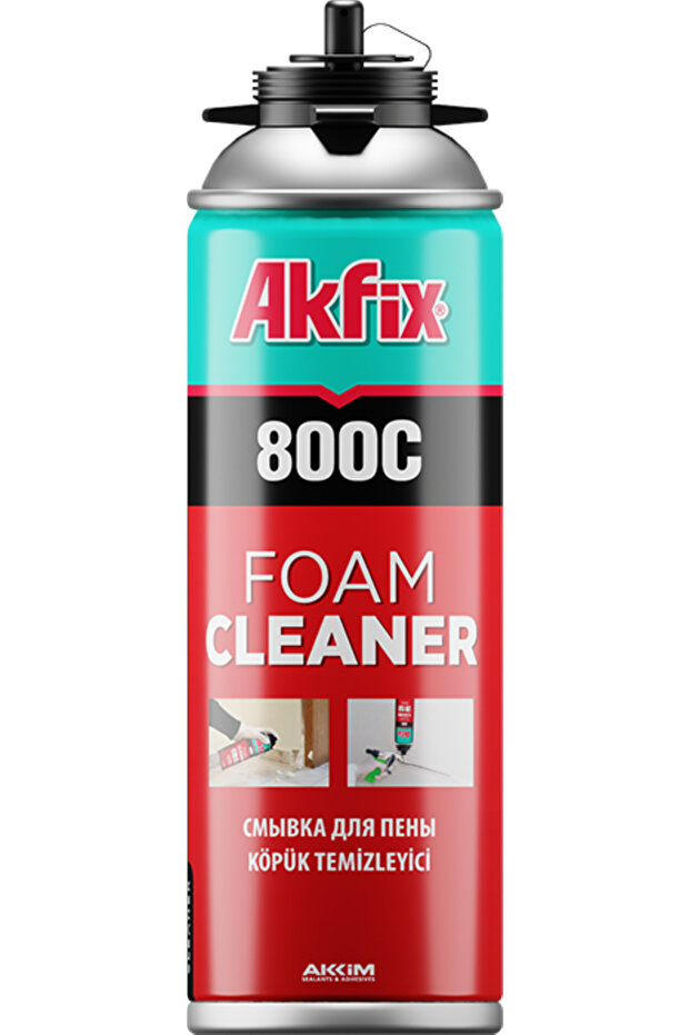 AKFİX 800C PU KÖPÜK ve KÖPÜK TABANCASI TEMİZLEYİCİ SPREY - 1