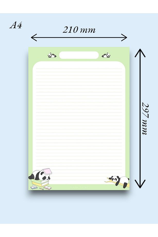 A4 Panda Desenli Notepad - Not Defteri - Bloknot - 2