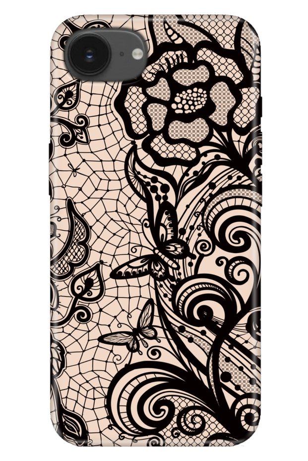 iPhone 16E Compatible Silicone Case Themed Cover Pink Mandala