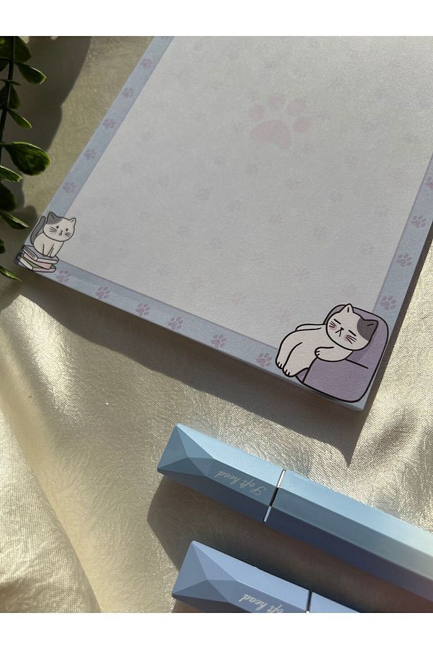A5 Kedi Desenli Notepad - Not Defteri - Bloknot - 5
