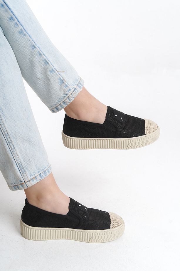 Kadın Yüksek Taban File Dantel Sneaker Günlük Spor Ayakkabı Nastiya - 4