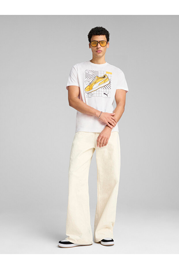 Graphic Print Round Neck T-Shirt - 2