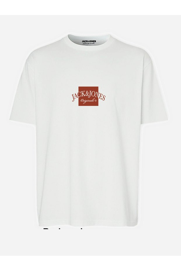 Crew Neck White Men's T-Shirt 12277888_Jorboston Tee Ss Crew Neck
