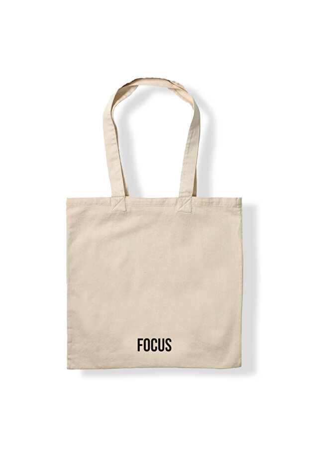 Motto Patterned Cloth Bag