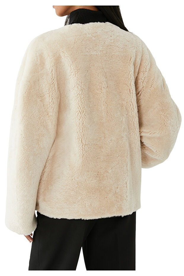 Teddy Shearling Klipsli Ceket - 3