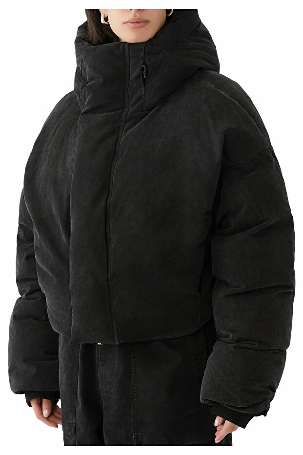 Kapüşonlu Şişme Mont - 5