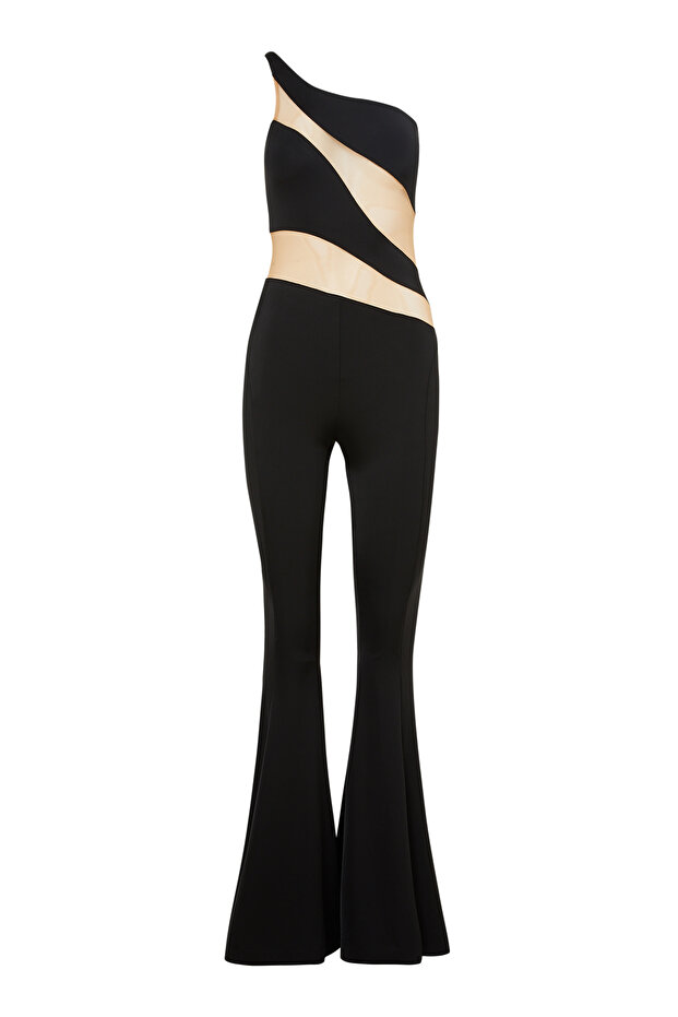 Snake Patterned Fishtail Jumpsuit