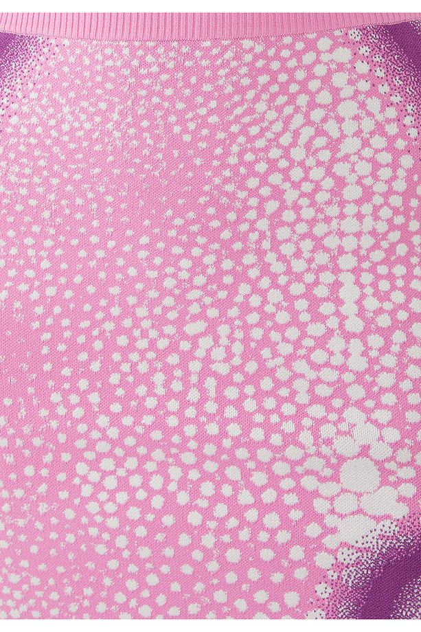 Renkli Midi Etek - Pembe - 4