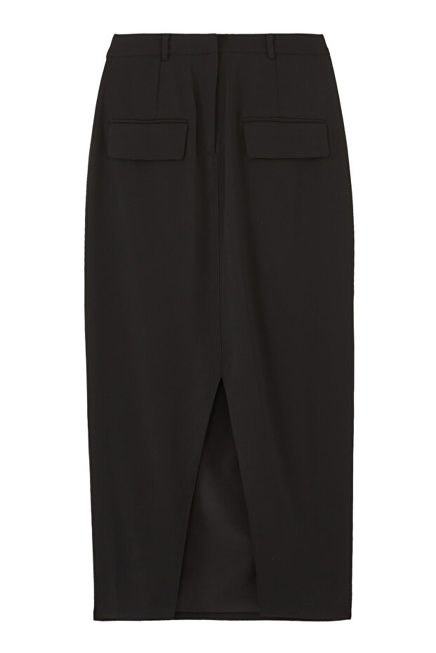 Stylish Midi Skirt - Black
