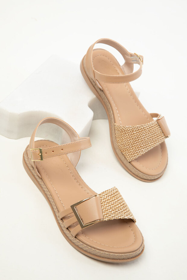 Nude-Wicker Women's Sandals 20395