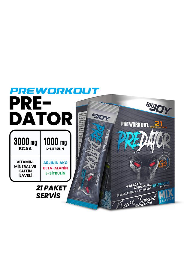 Preworkout Predator Go! Mix Aroma 17g X 21 Adet 357 G Pre-workout Aminoasit - 2
