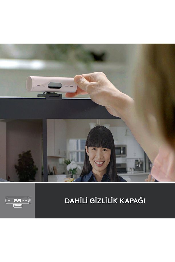 BRIO 500 Full HD 1080p Mikrofonlu Web Kamerası - Pembe - 7