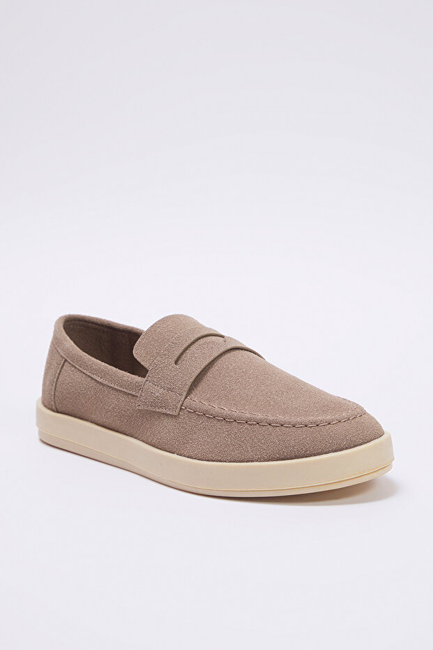 Vizon Süet Erkek Loafer Ayakkabı TAKSS25LA00019 - 1