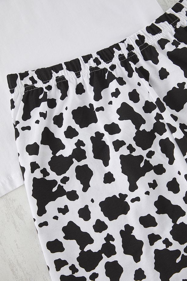 Ekru Animal Desenli Örme Pijama Takımı TBBSS25AI00066 - 4