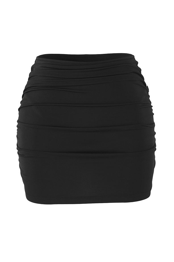Siyah Şort Kesim Normal Bel Regular Bikini Altı TBESS25BA00044 - 5