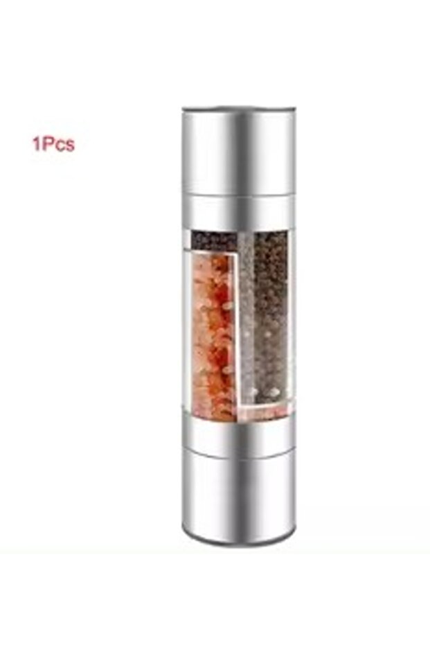 stainless steel 2 in 1 Adjustable Premium Salt And Pepper Grinder Double Head Pepper Mill Pepper Cru