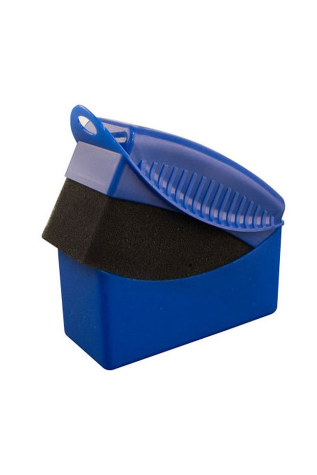 Blue SEAMETAL Car Wheel Polishing Waxing Sponge Brush With Cover ABS Tire Clean Contour Dressing App