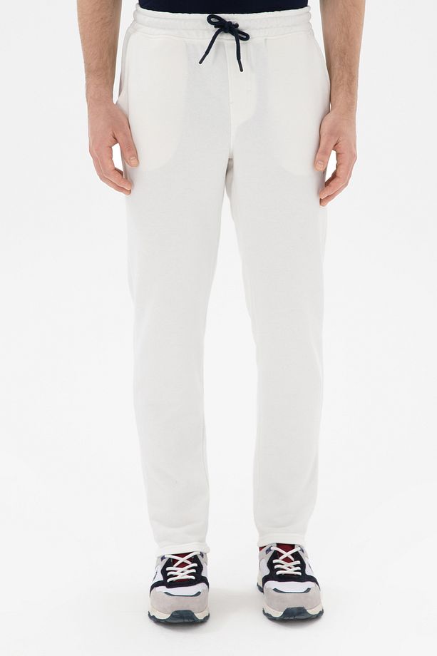 Erkek Slim Fit Düz Paça Ekru Eşofman Altı 50298020-vr019 - 2