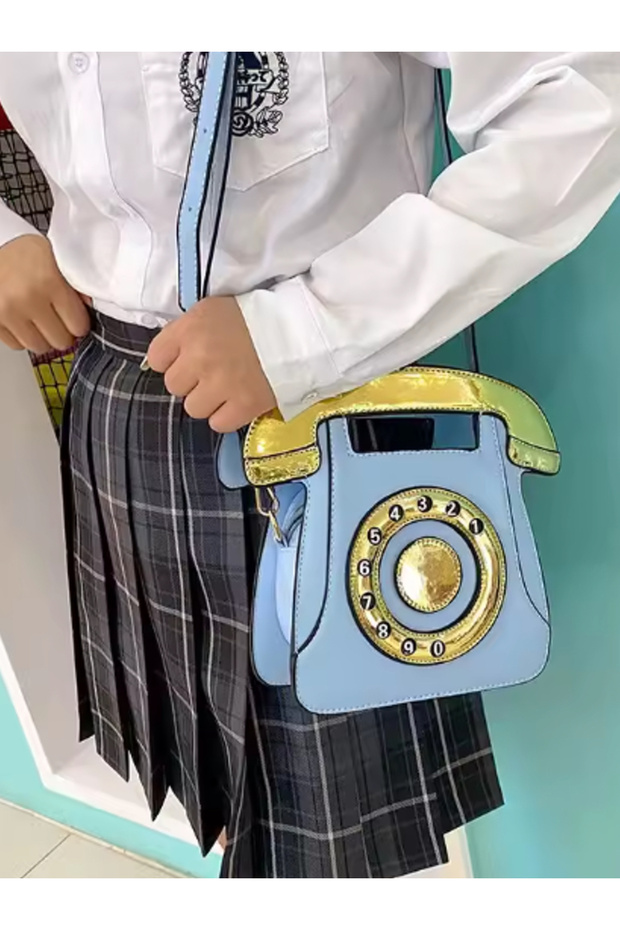 Retro Telefon Şeklinde Çanta - 5