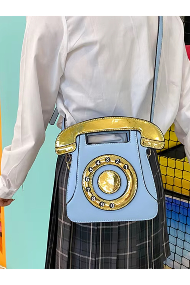 Retro Telefon Şeklinde Çanta - 3