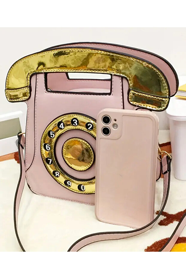 Retro Telefon Şeklinde Çanta - 6