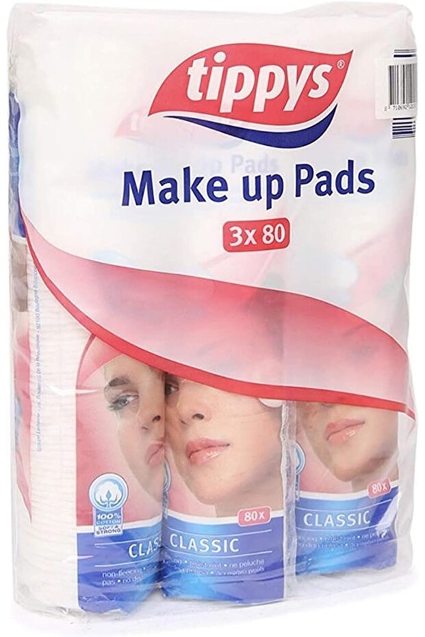 Tipyys Cotton Make Up Pads Duo-Soft/pack of 3